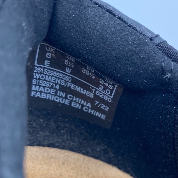 Clarks Collection Leather Black Slip On Heeled Shoes Size 8.5 - Picture 8 of 8